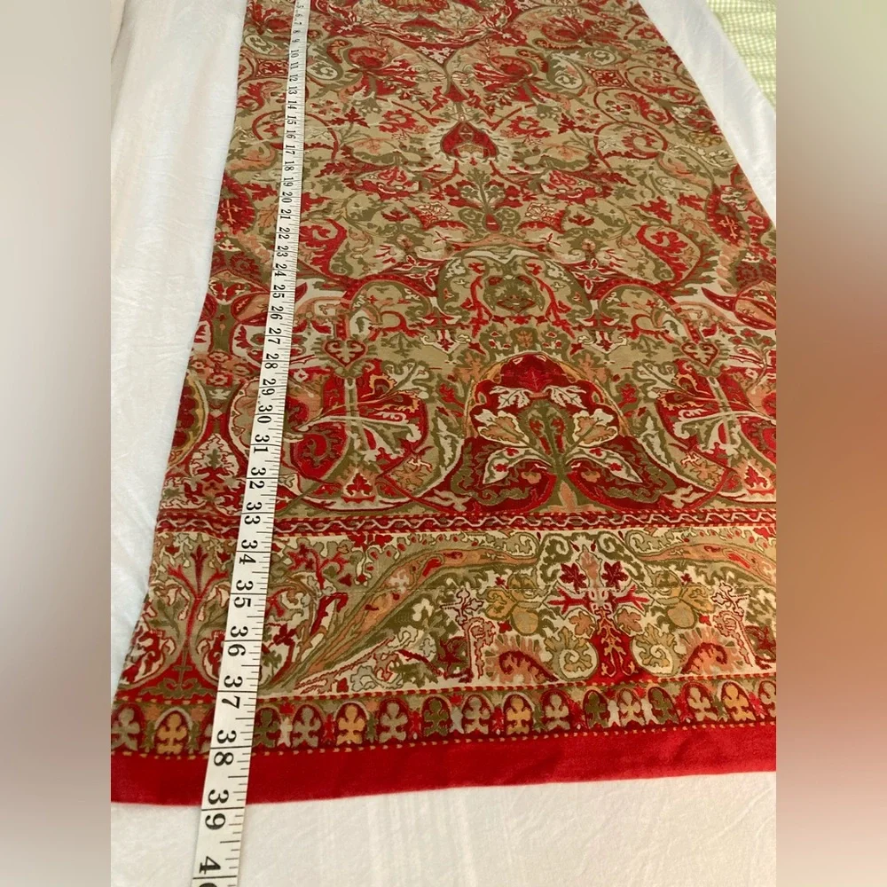 Ralph Lauren Blue Label Red and Olive Paisley Pillowcase